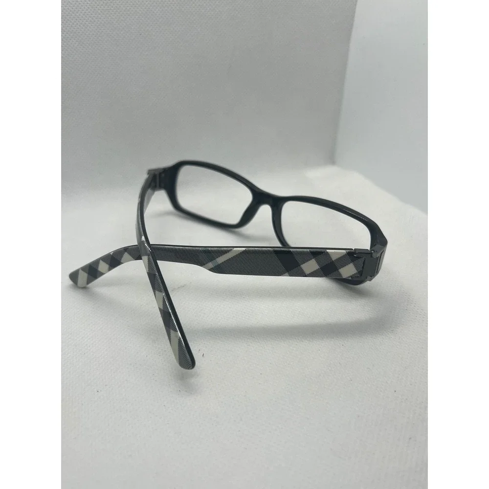 Burberry‎ B 2082 3001 Black Rectangular Eyeglasses Frames Italy 53-16-135